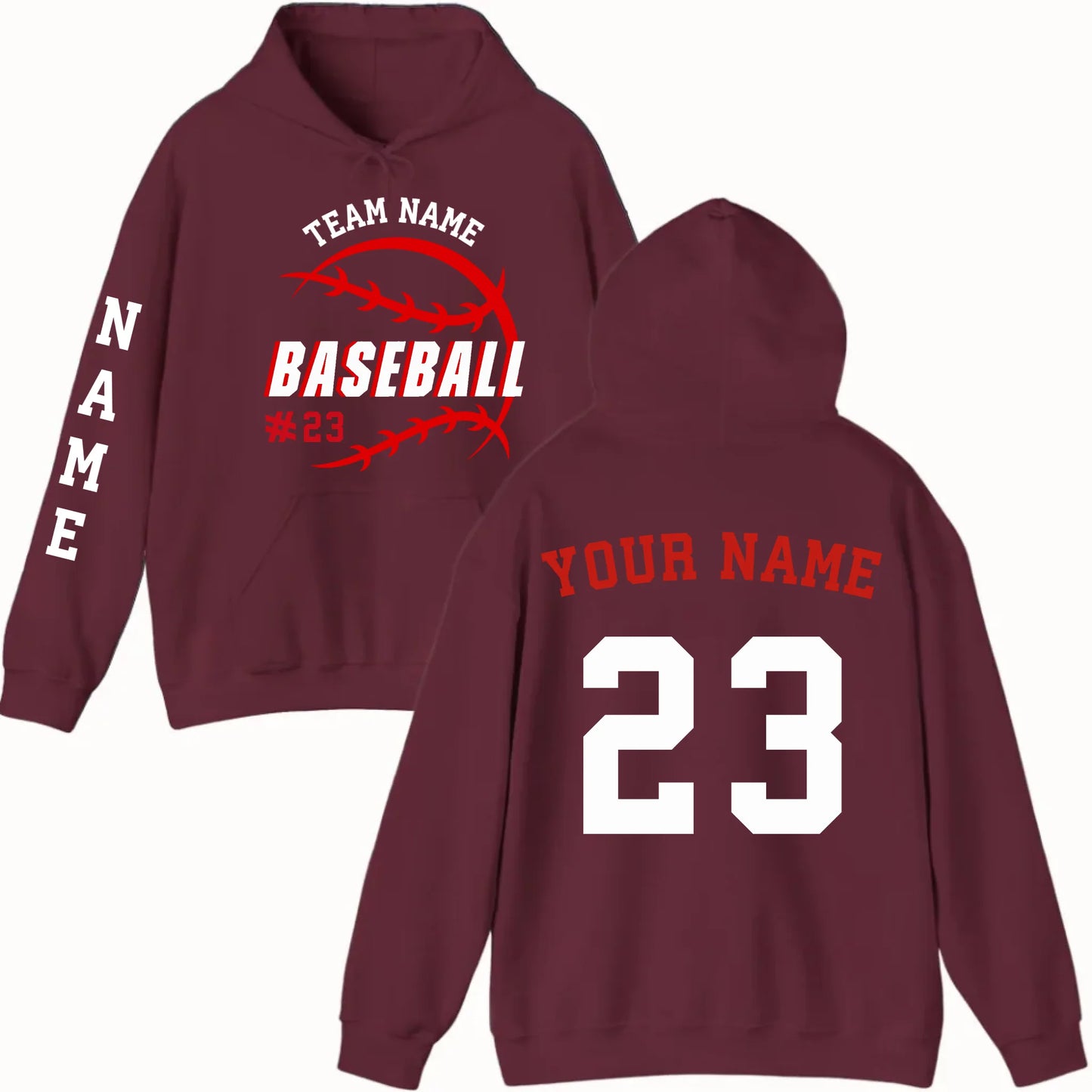 New Hoodie-Maroon