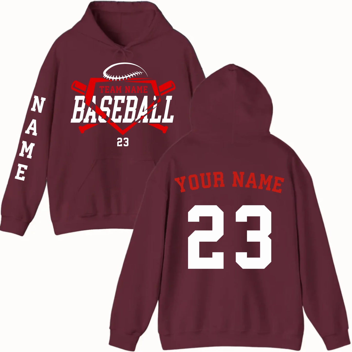 New Hoodie-Maroon