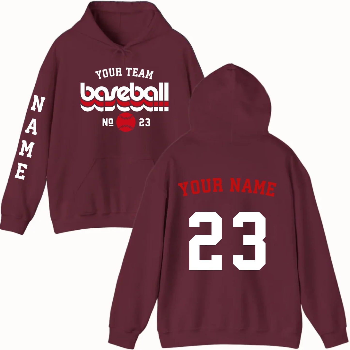New Hoodie-Maroon