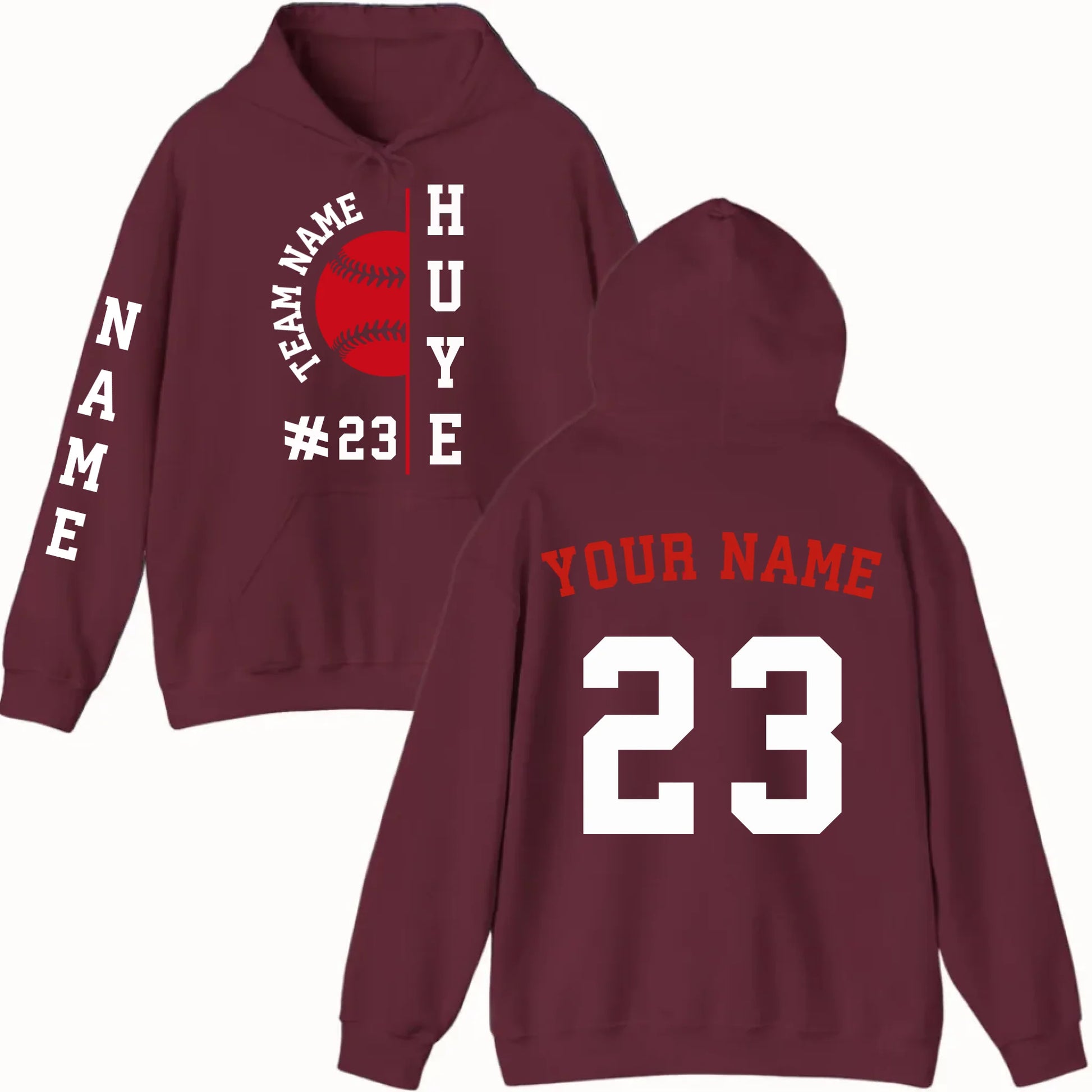 New Hoodie-Maroon