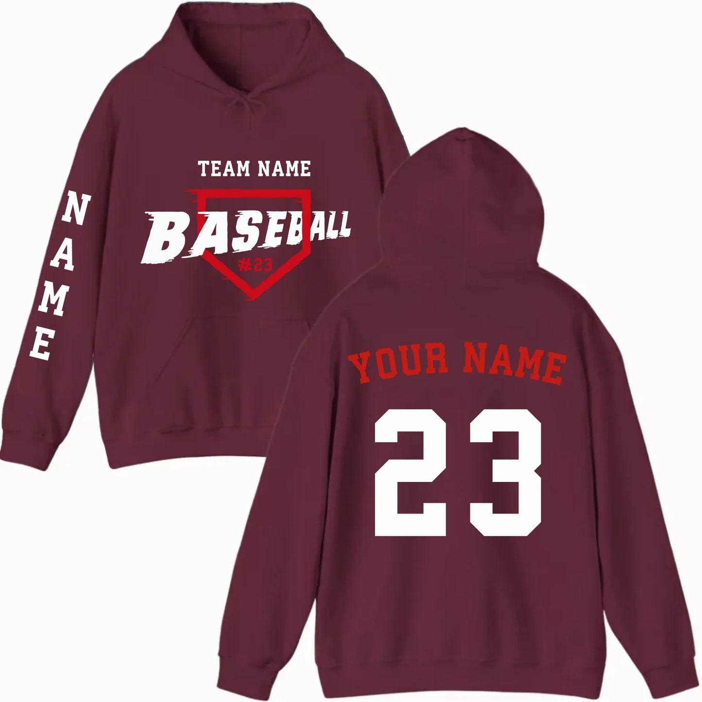 New Hoodie-Maroon