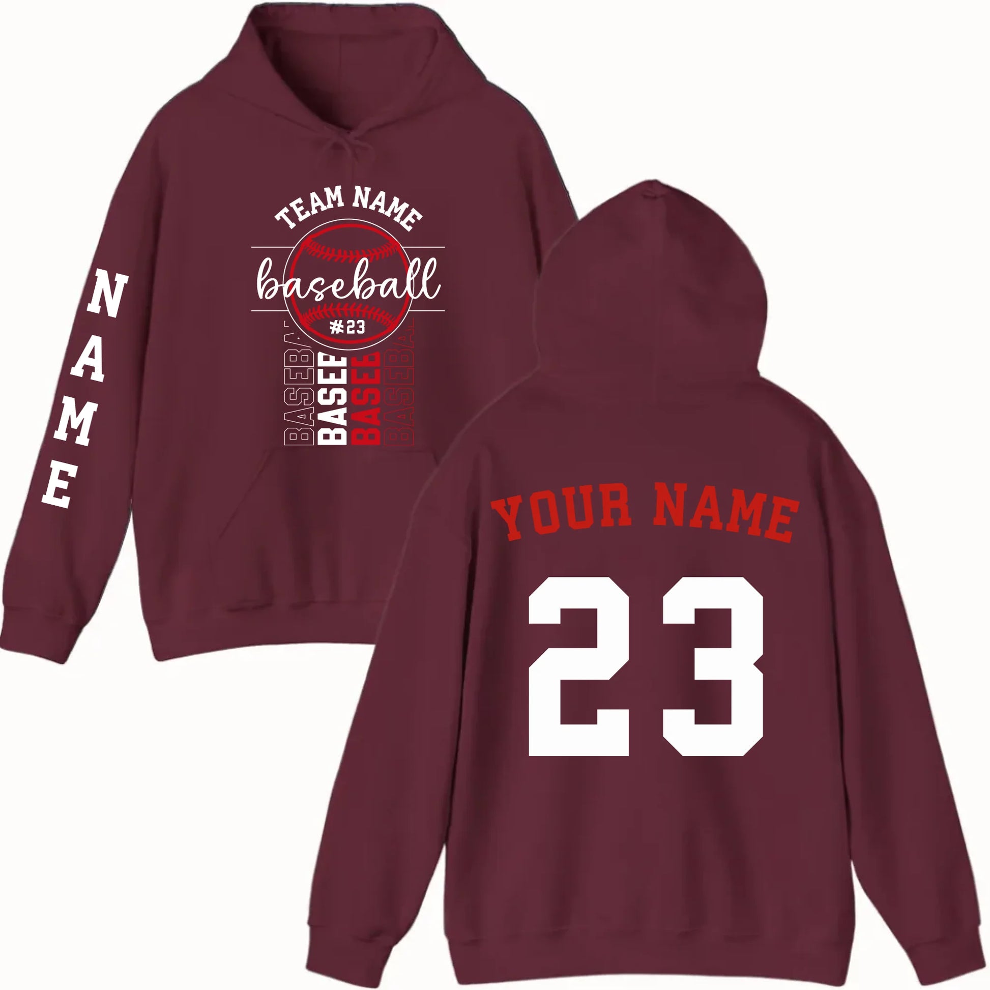 New Hoodie-Maroon