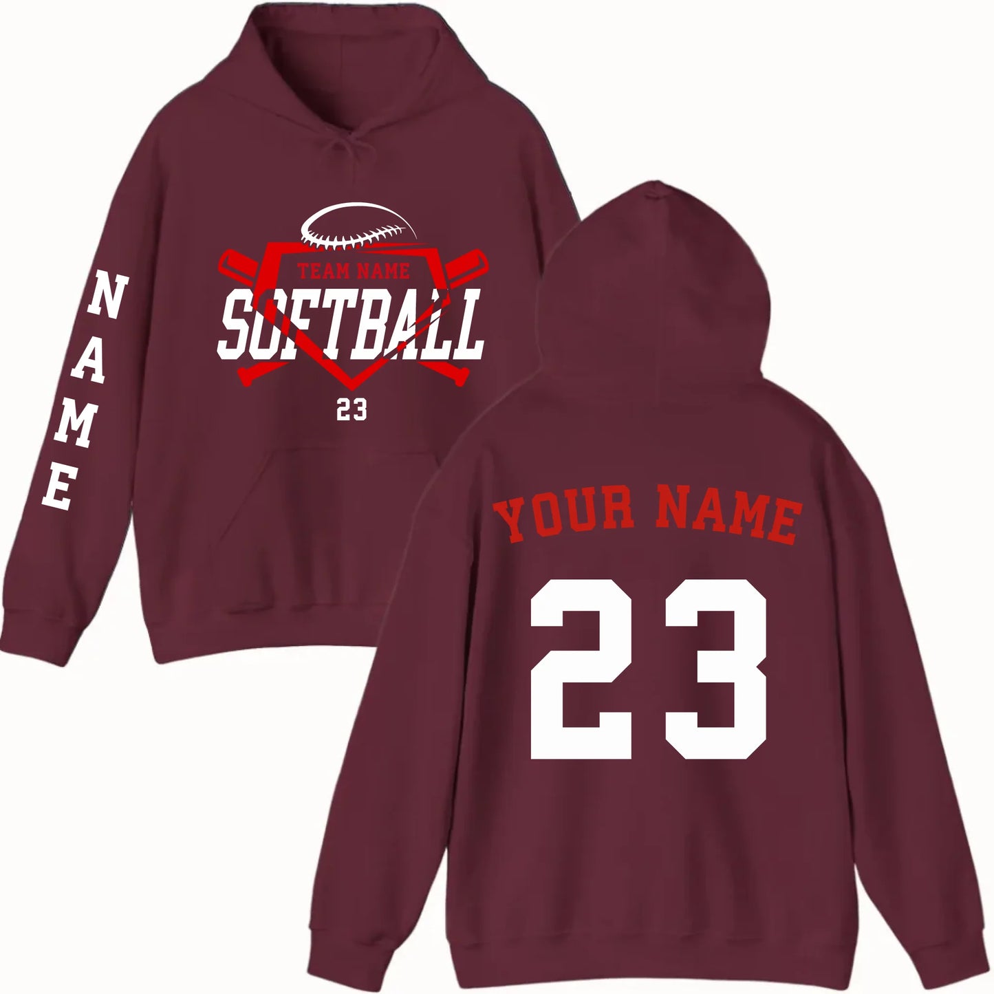 New Hoodie-Maroon