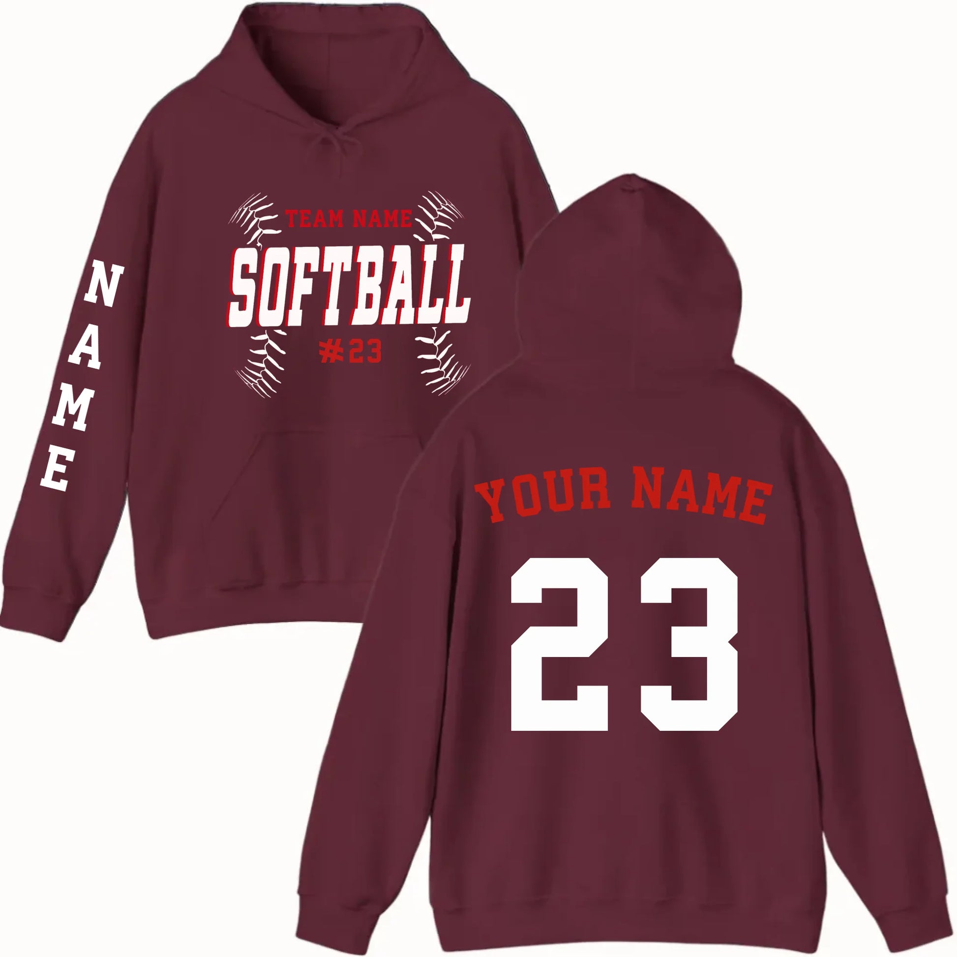 New Hoodie-Maroon