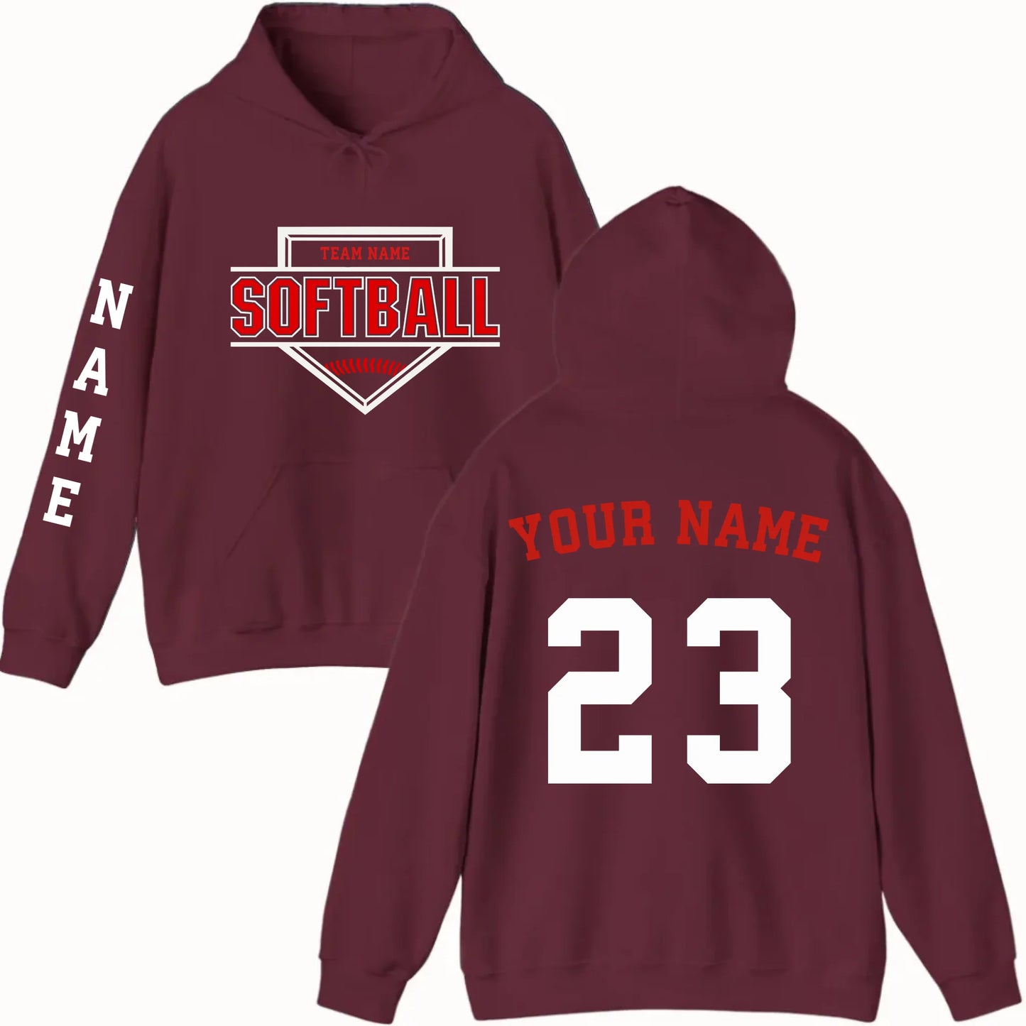 New Hoodie-Maroon