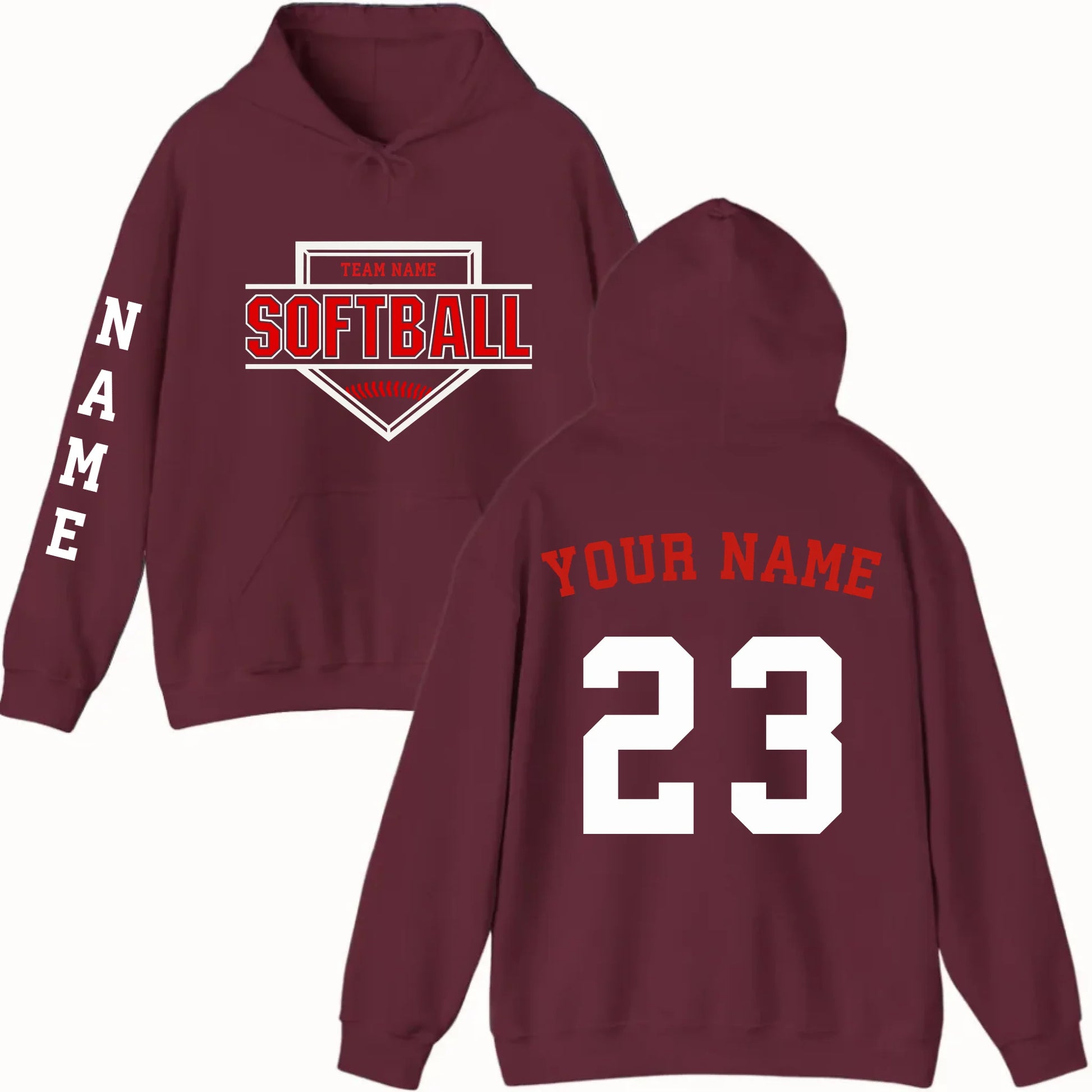 New Hoodie-Maroon