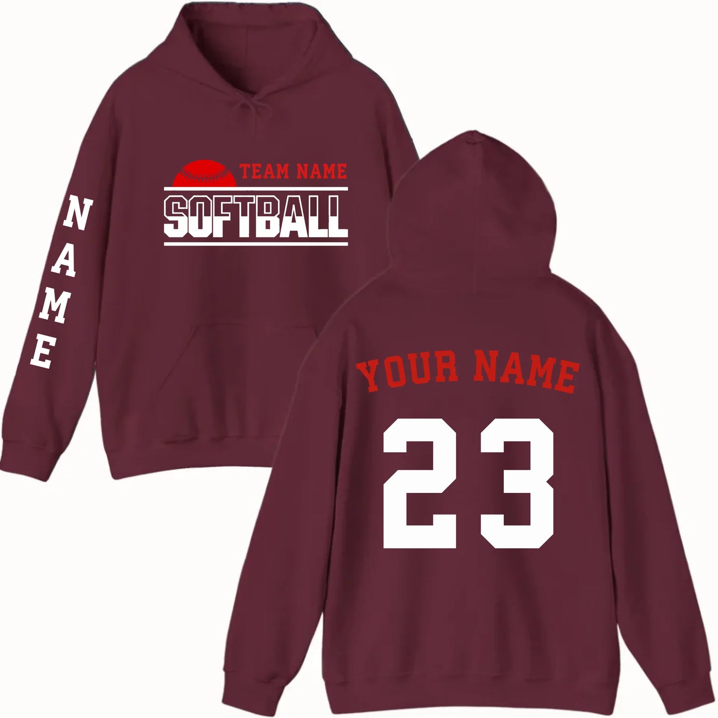 New Hoodie-Maroon