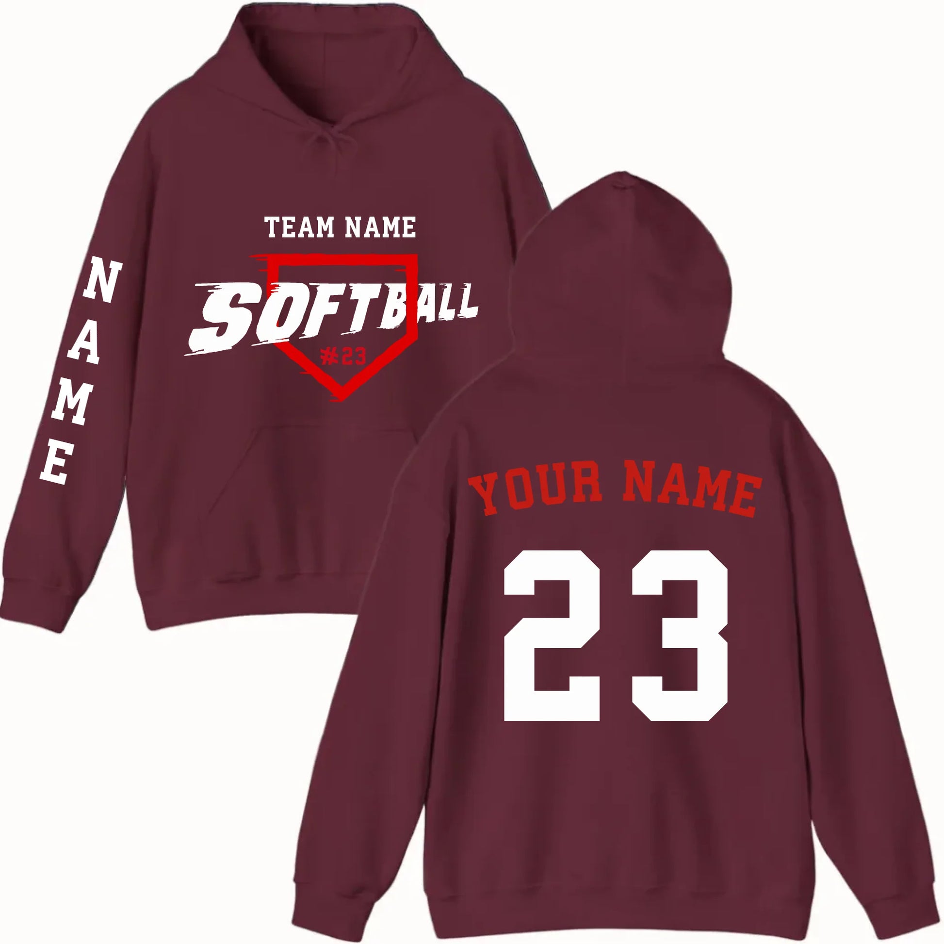 New Hoodie-Maroon