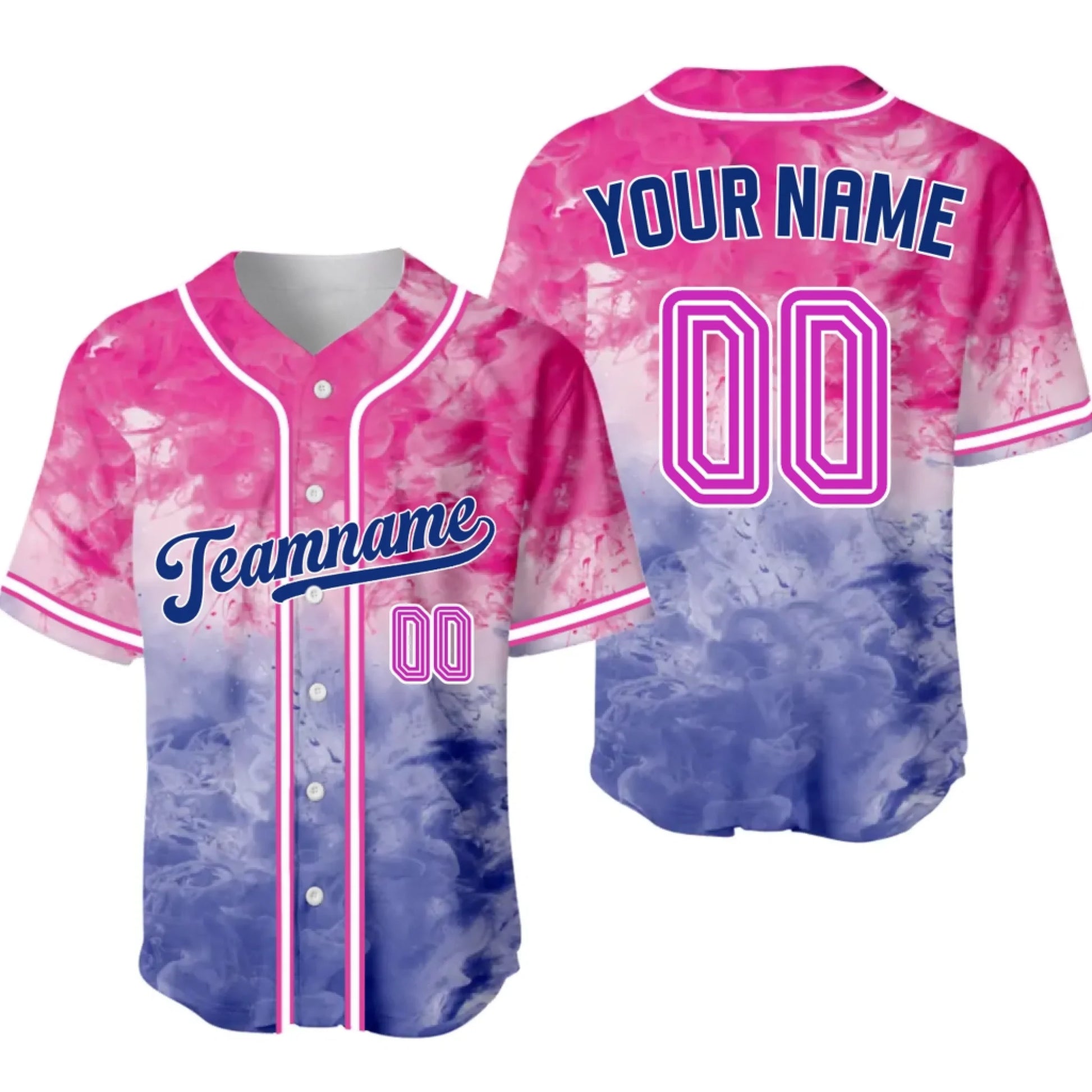 Custom Baseball Jersey Smoke Pinstripe Team Name & Number – Personalized Baseball Jersey for Men, Women, Youth & Kids-3