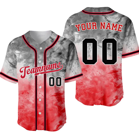 Custom Baseball Jersey Smoke Pinstripe Team Name & Number – Personalized Baseball Jersey for Men, Women, Youth & Kids