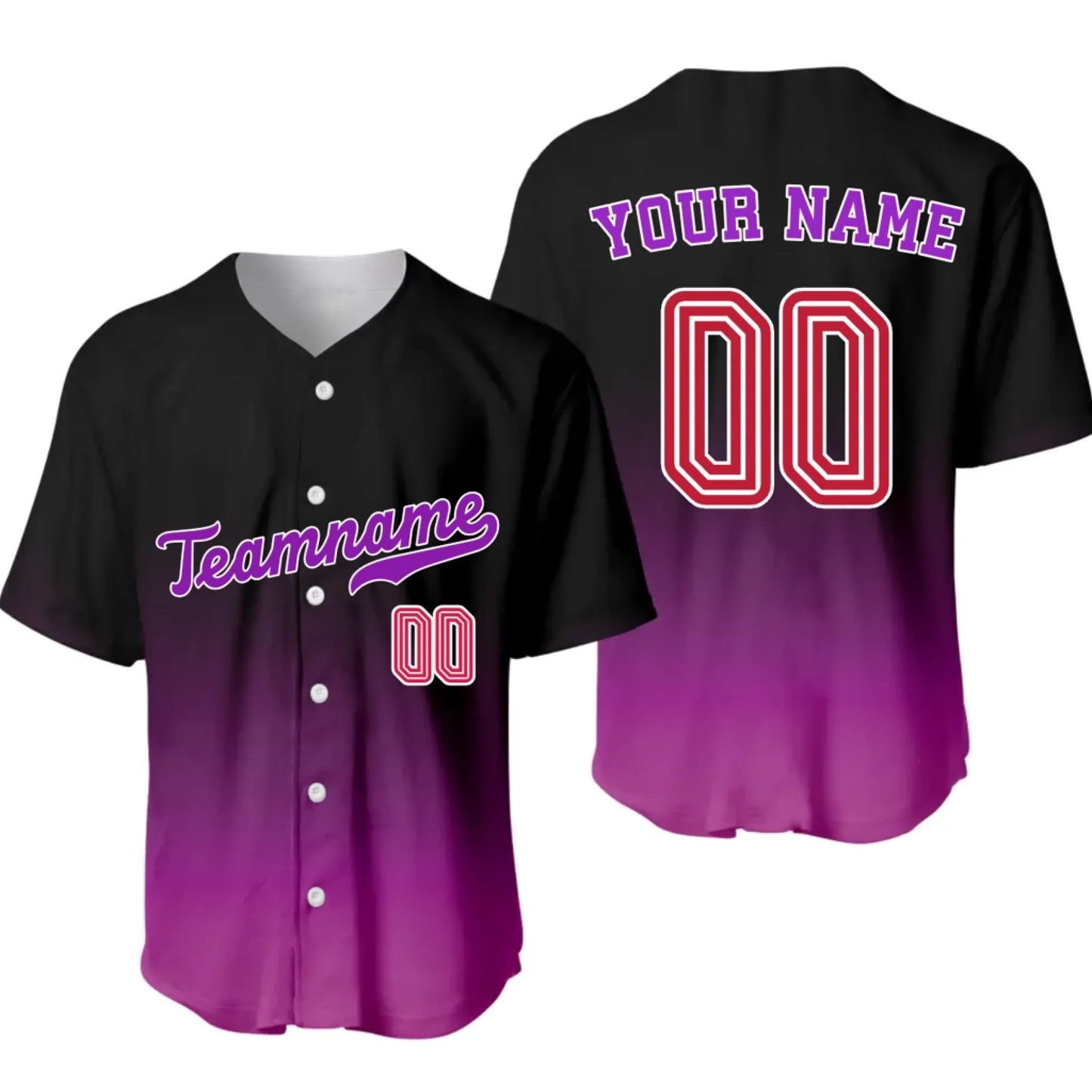 Custom Gradient Baseball Jersey – Personalized Baseball Jersey with Name & Number-3