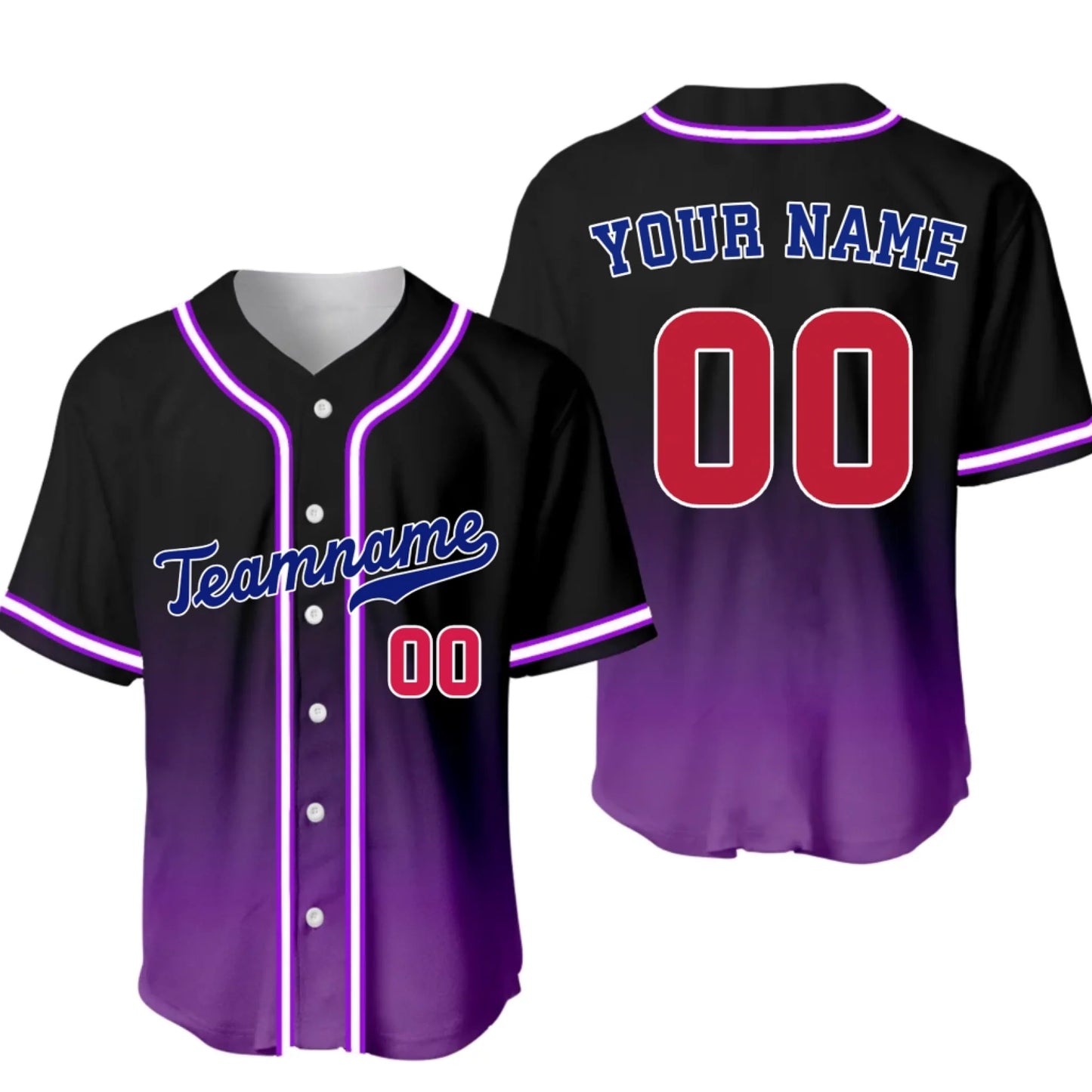 Custom Gradient Baseball Jersey – Personalized Baseball Jersey with Name & Number-1