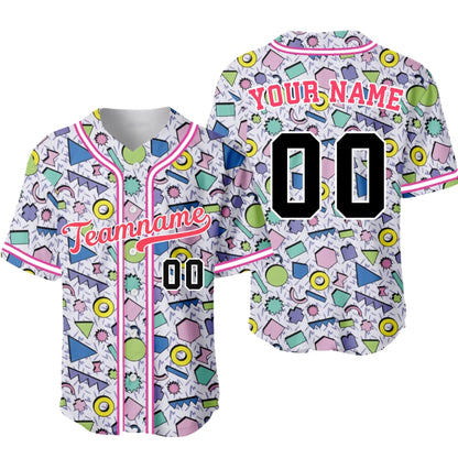 Custom 80's 90's Baseball Jersey with Name & Number – Personalized Y2K Style Baseball Jersey