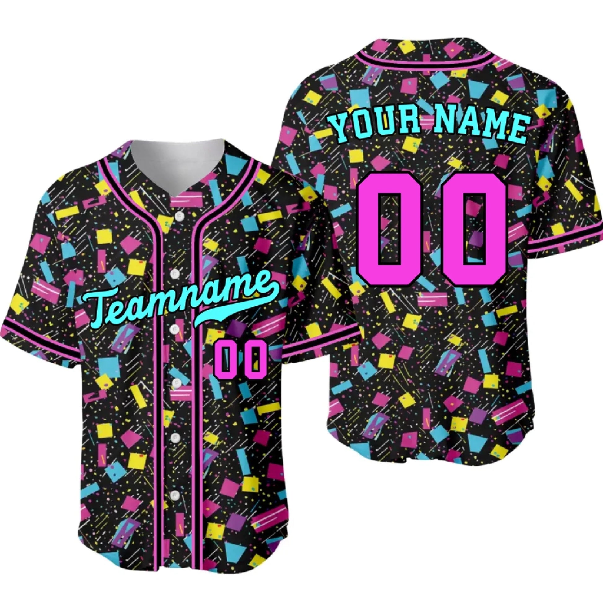 Custom 80's 90's Baseball Jersey with Name & Number – Personalized Y2K Style Baseball Jersey-4