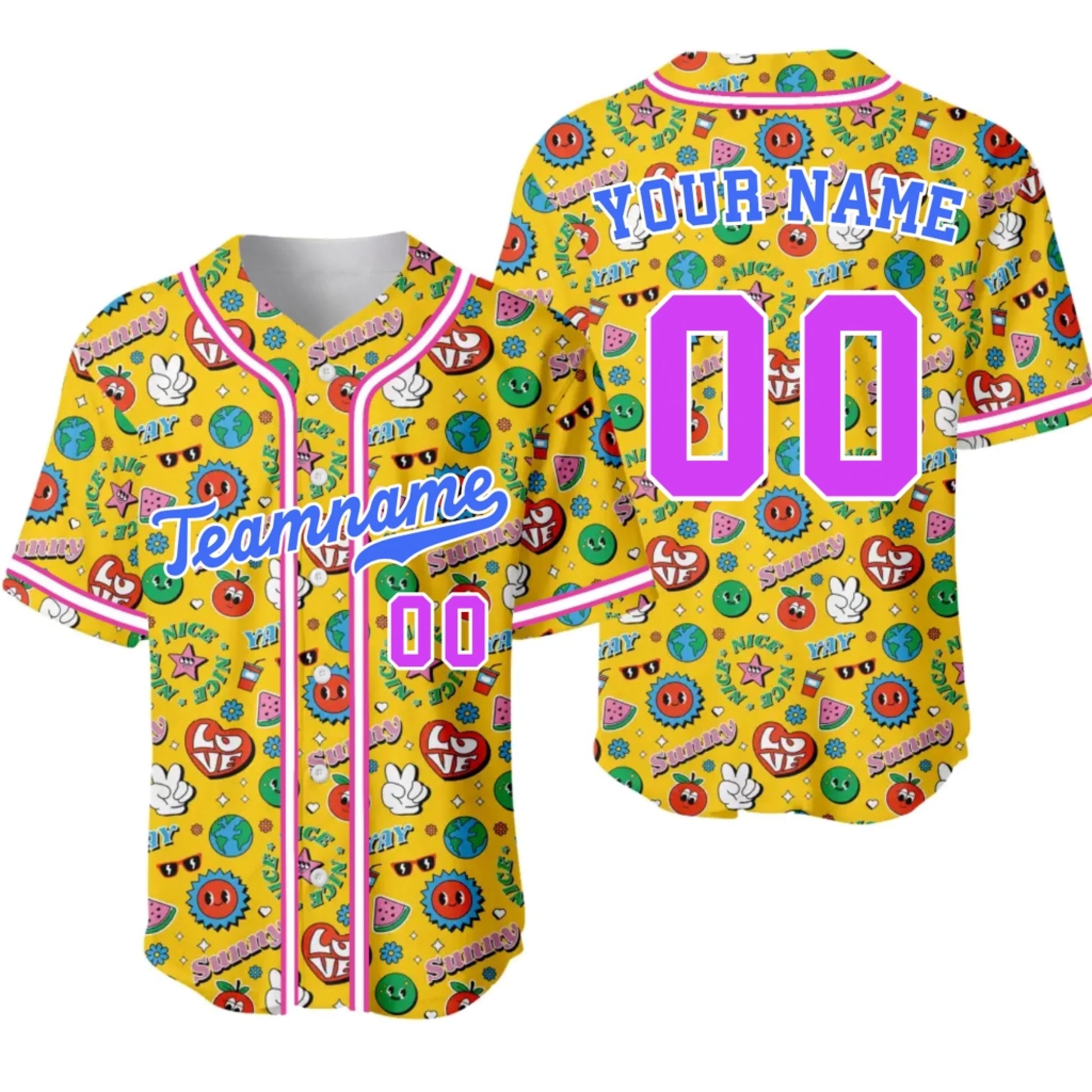 Custom 80's 90's Baseball Jersey with Name & Number – Personalized Y2K Style Baseball Jersey-3
