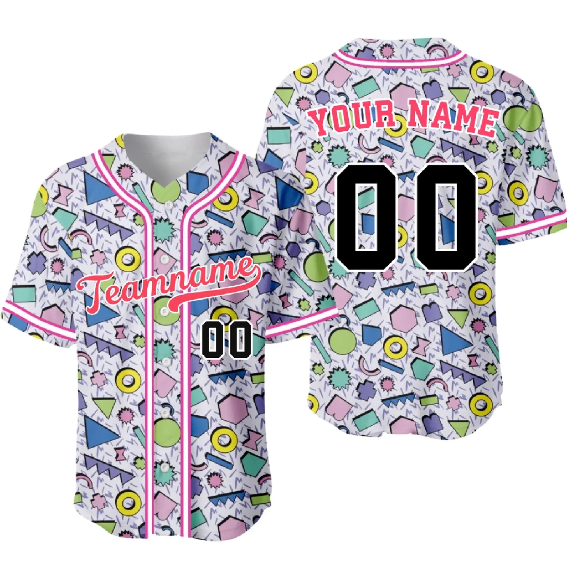 Custom 80's 90's Baseball Jersey with Name & Number – Personalized Y2K Style Baseball Jersey