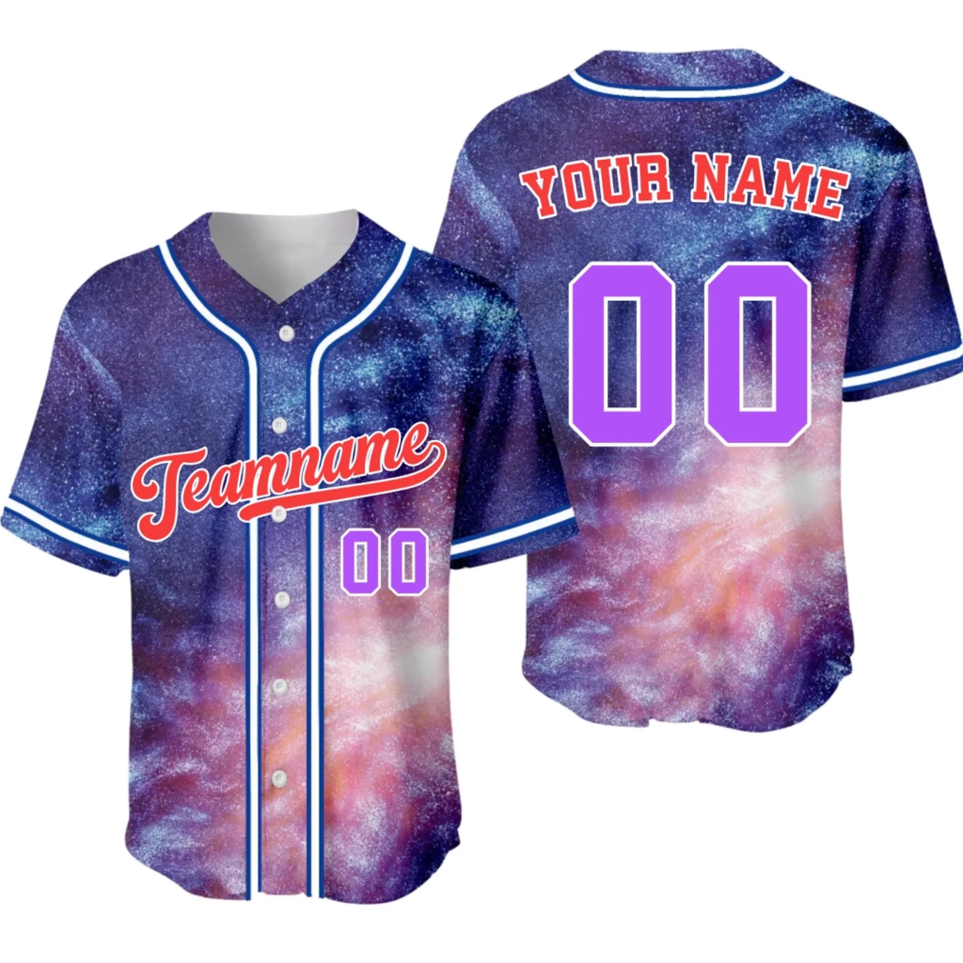 Custom Galaxy Baseball Jersey – Personalized Baseball Jersey with Team Name & Number-2