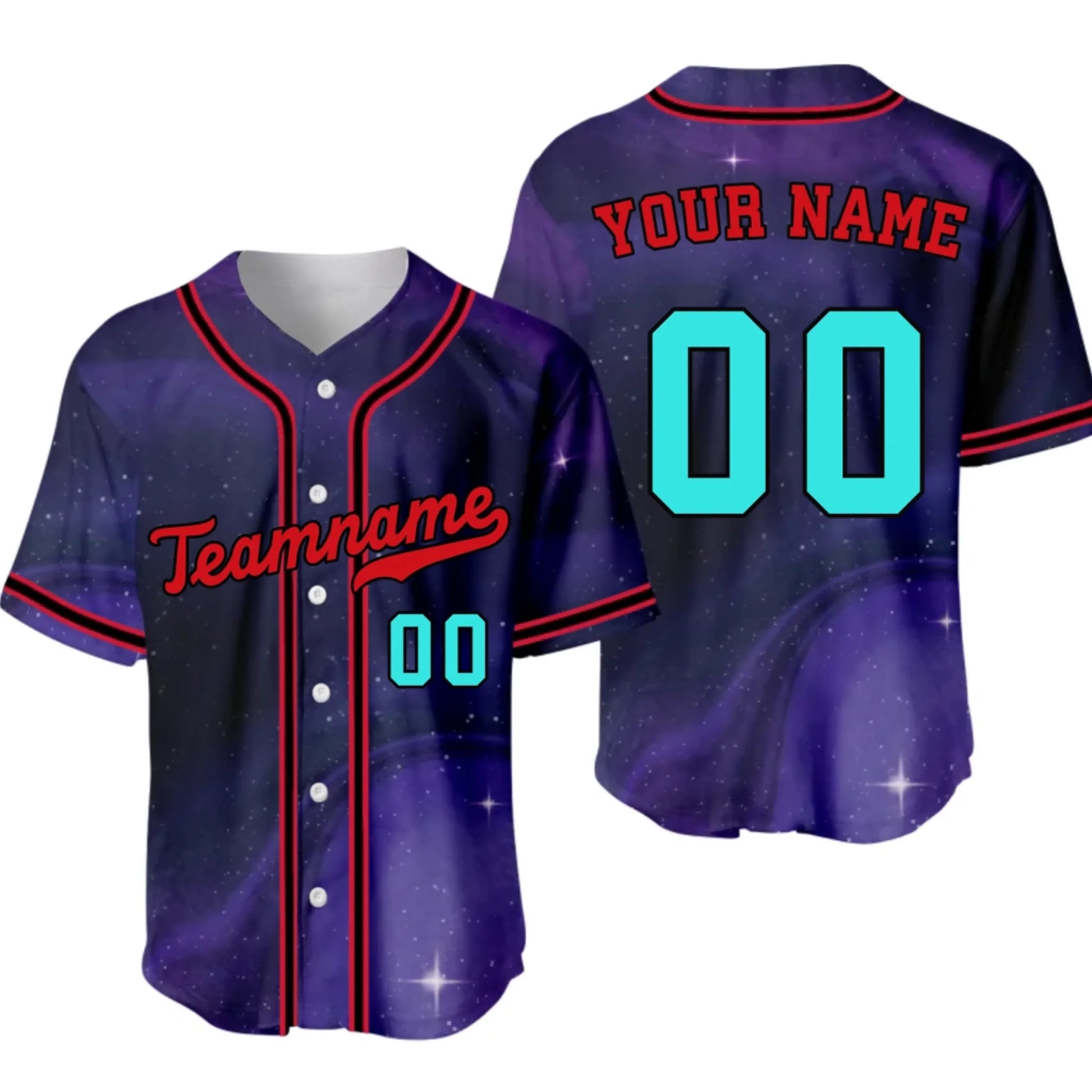 Custom Galaxy Baseball Jersey – Personalized Baseball Jersey with Team Name & Number