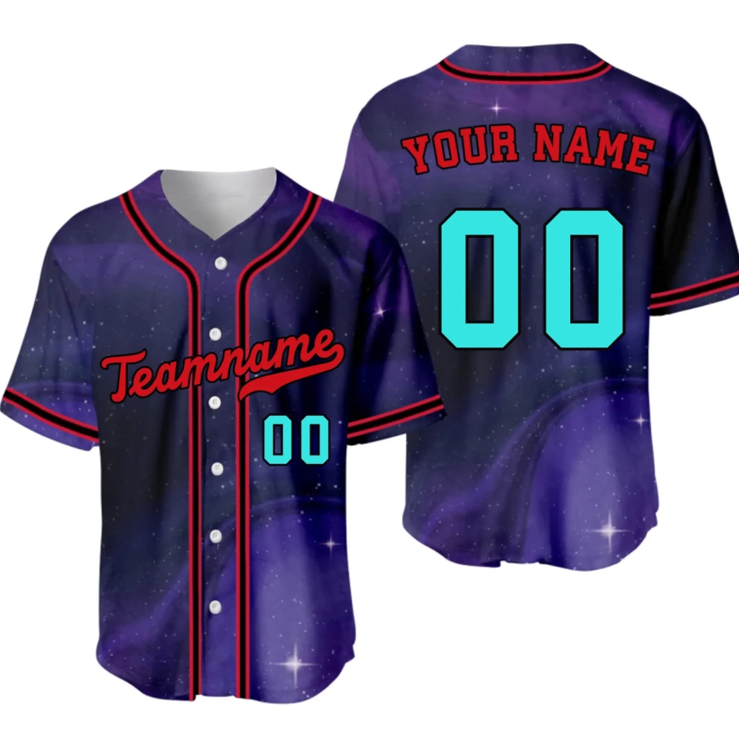Custom Galaxy Baseball Jersey – Personalized Baseball Jersey with Team Name & Number