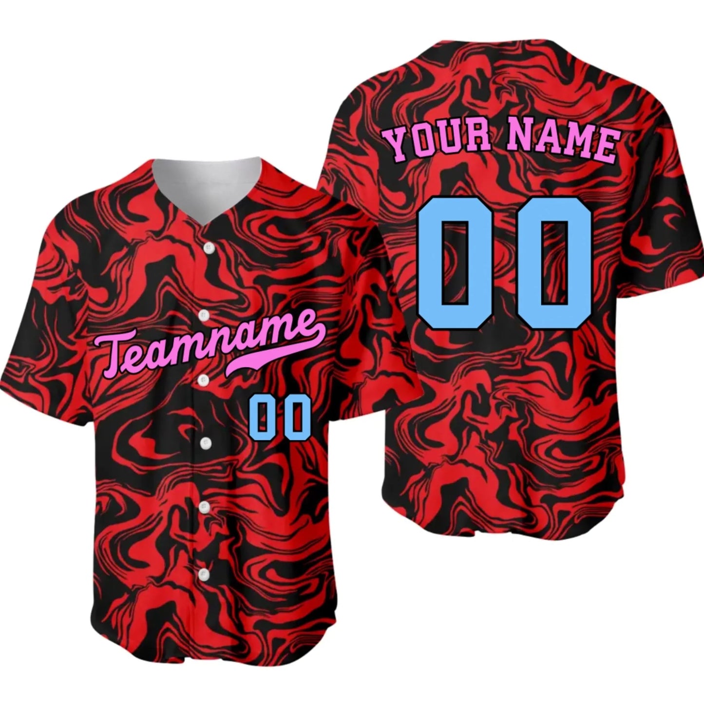 Custom Marble Baseball Jersey – Personalized Baseball Jersey with Team Name & Number