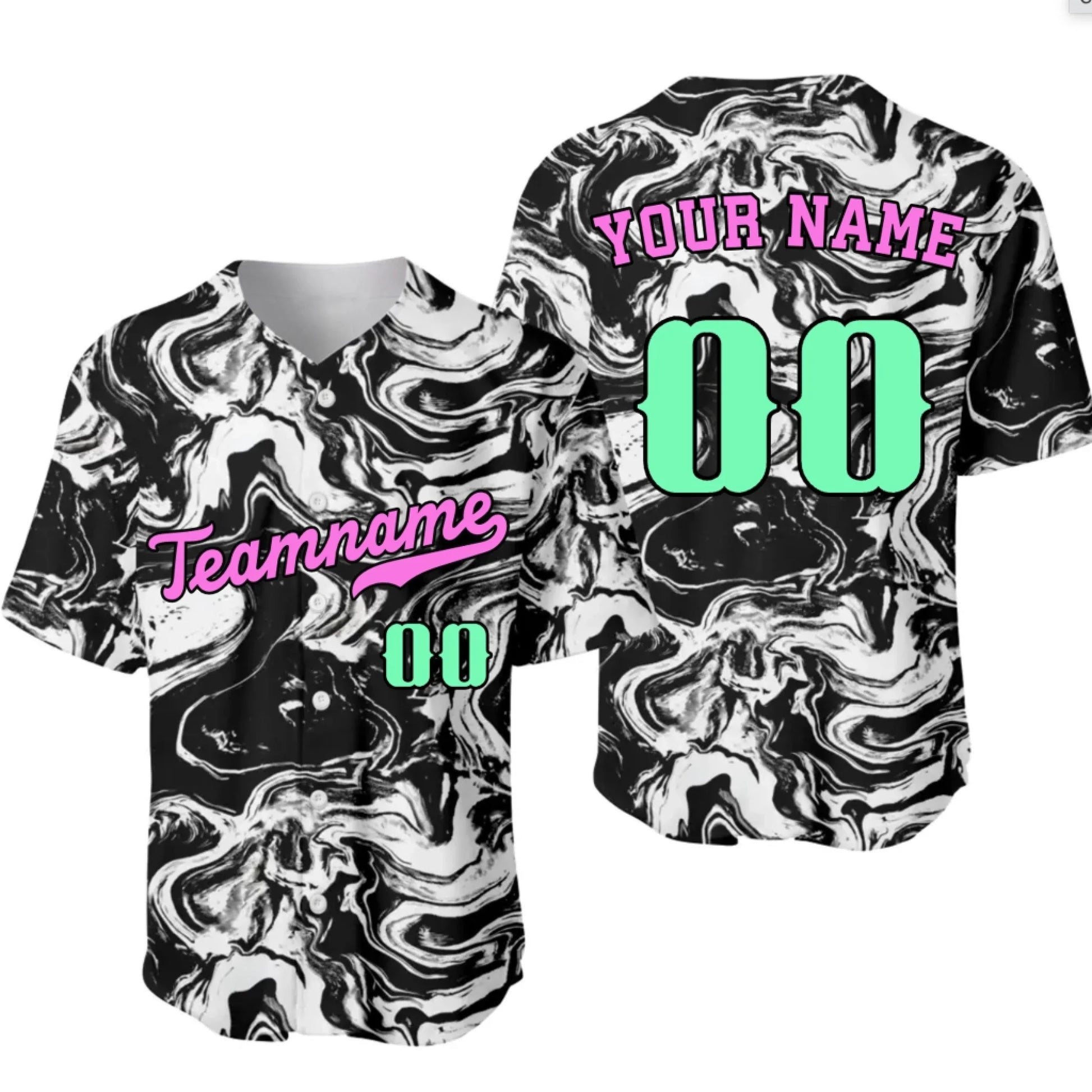 Custom Marble Baseball Jersey – Personalized Baseball Jersey with Team Name & Number-1