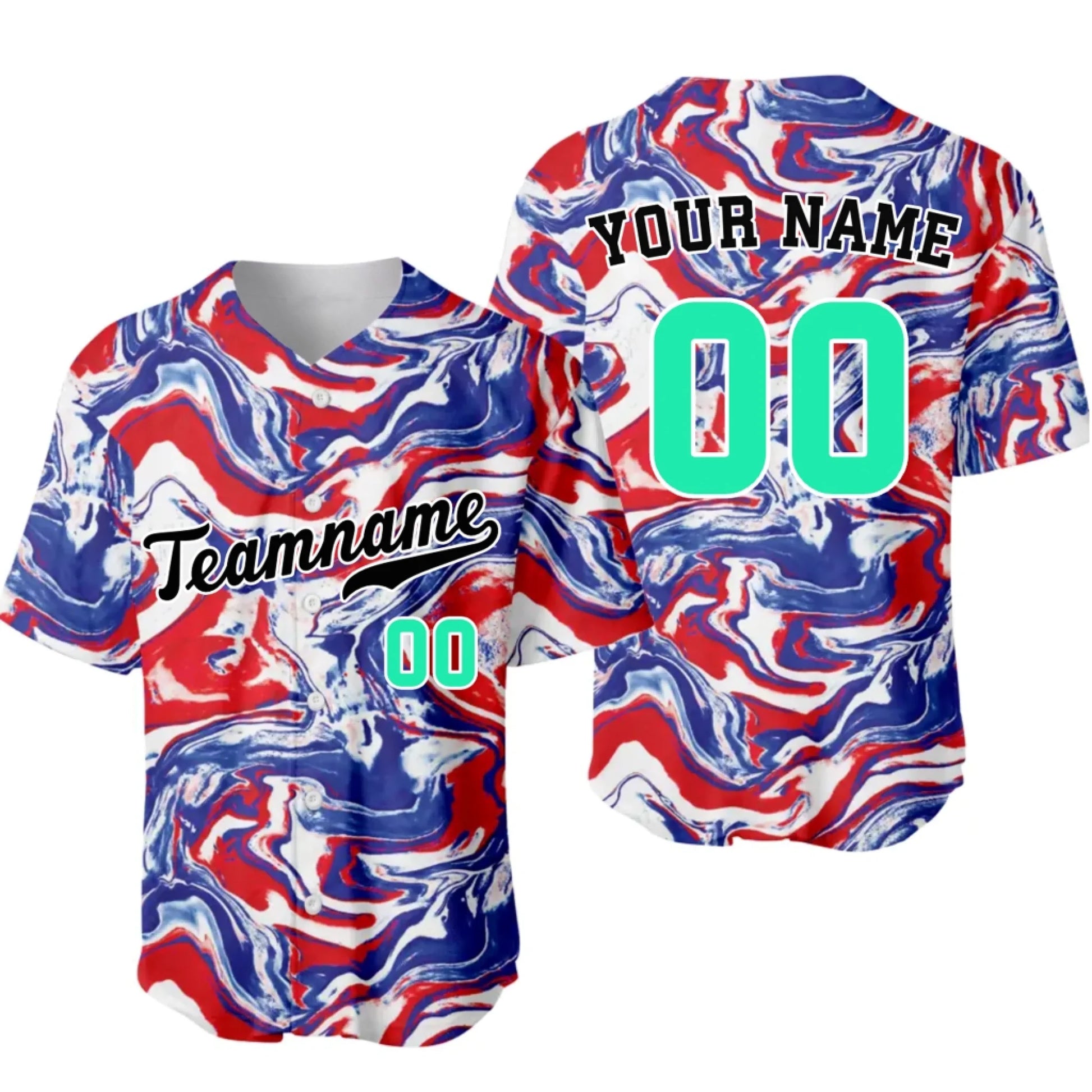 Custom Marble Baseball Jersey – Personalized Baseball Jersey with Team Name & Number-2