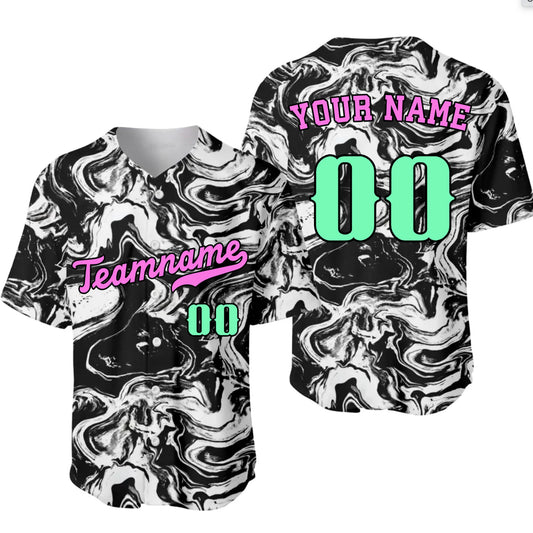 Custom Marble Baseball Jersey – Personalized Baseball Jersey with Team Name & Number