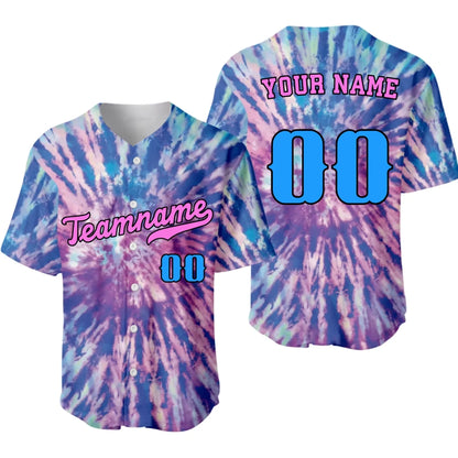Custom Tiedye Baseball Jersey – Personalized Baseball Jersey with Team Name & Number