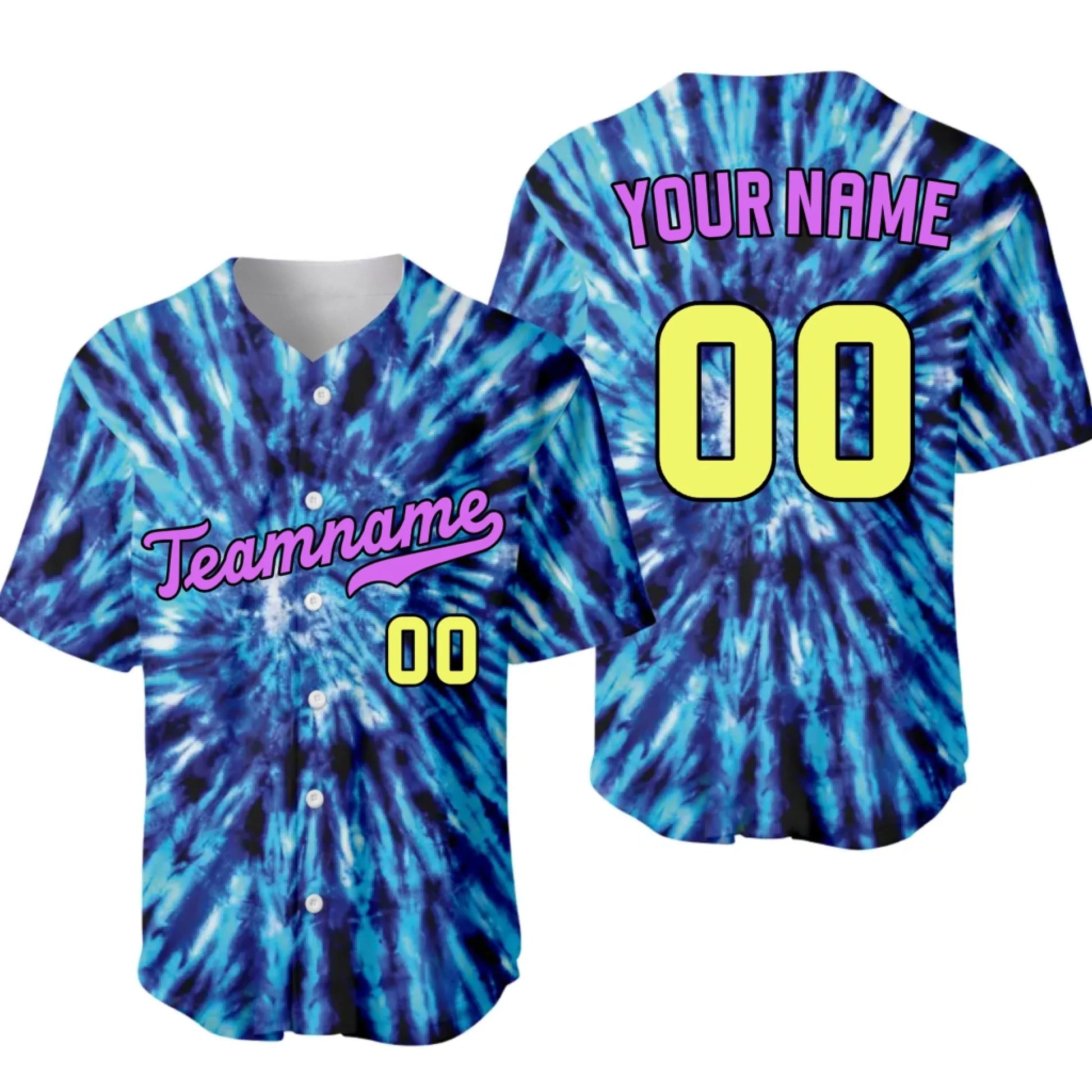 Custom Tiedye Baseball Jersey – Personalized Baseball Jersey with Team Name & Number-3