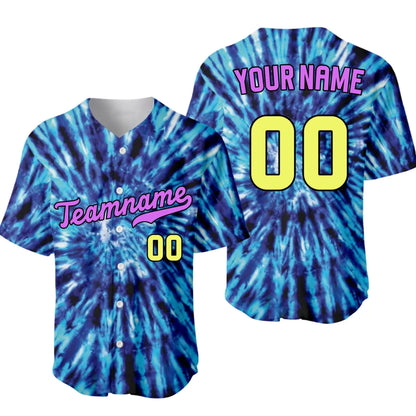 Custom Tiedye Baseball Jersey – Personalized Baseball Jersey with Team Name & Number-3