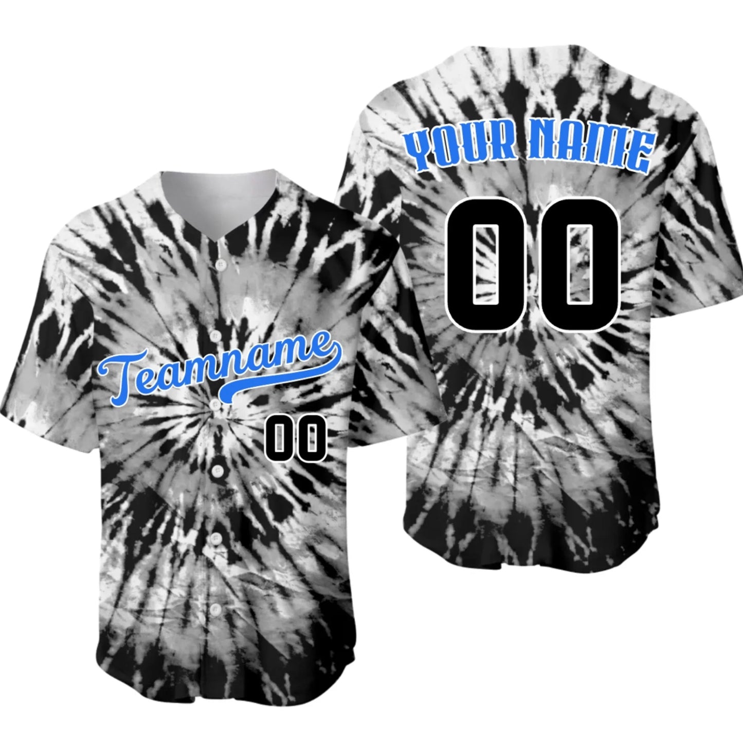 Custom Tiedye Baseball Jersey – Personalized Baseball Jersey with Team Name & Number-1