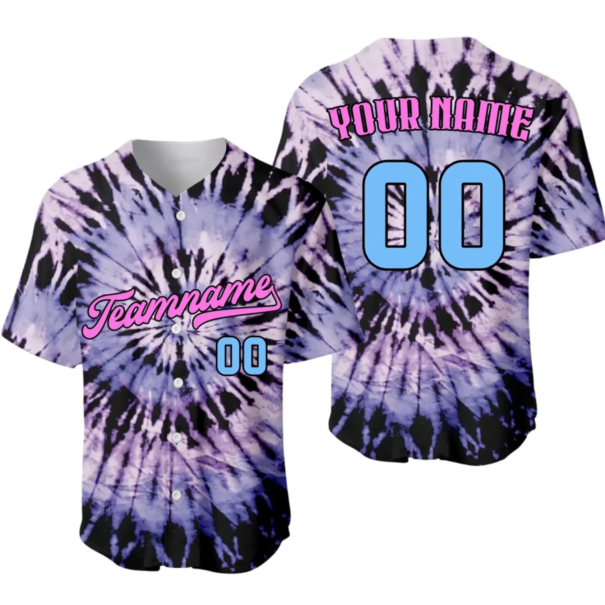 Custom Tiedye Baseball Jersey – Personalized Baseball Jersey with Team Name & Number-11