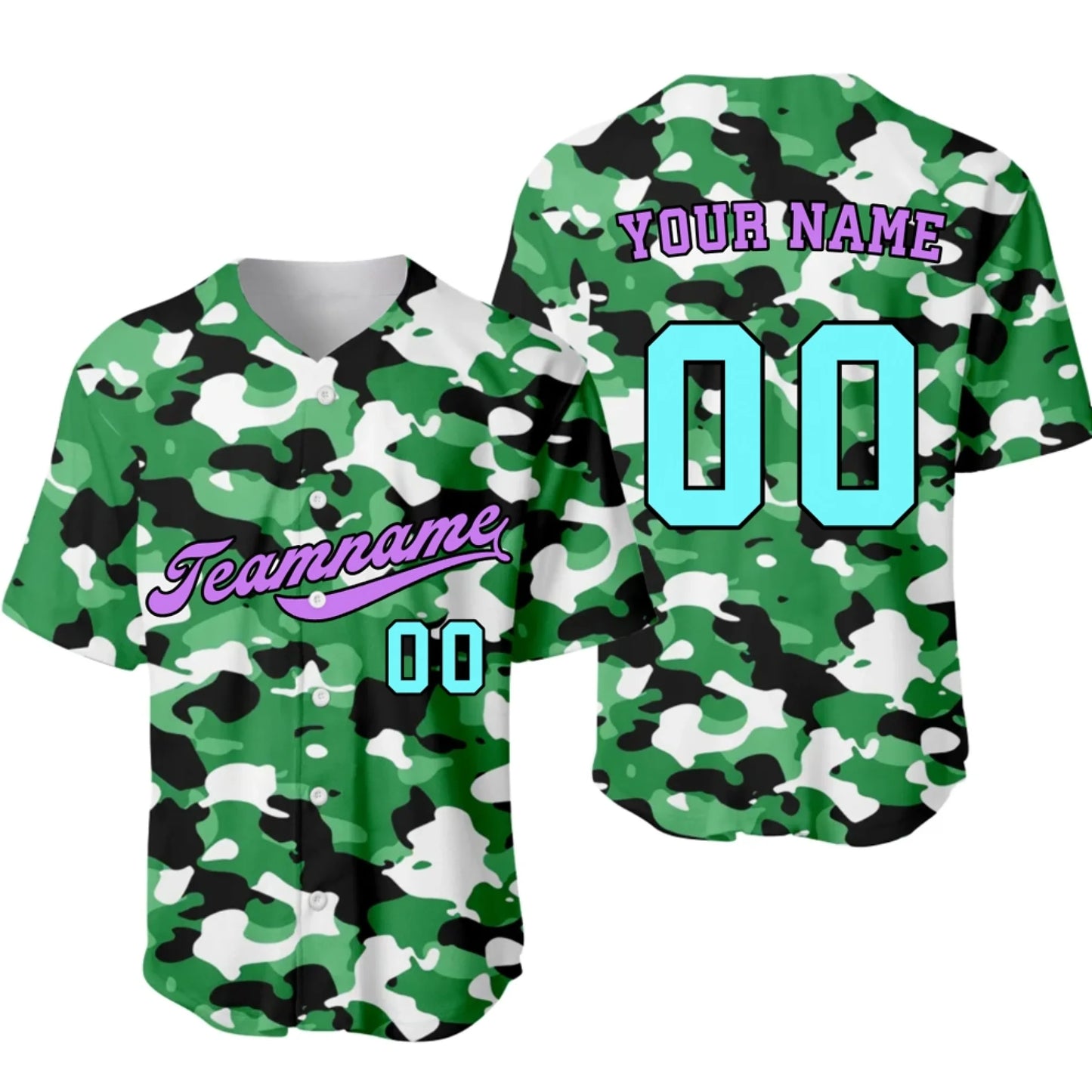 Custom Camo Baseball Jersey – Personalized Baseball Jersey with Team Name & Number-3