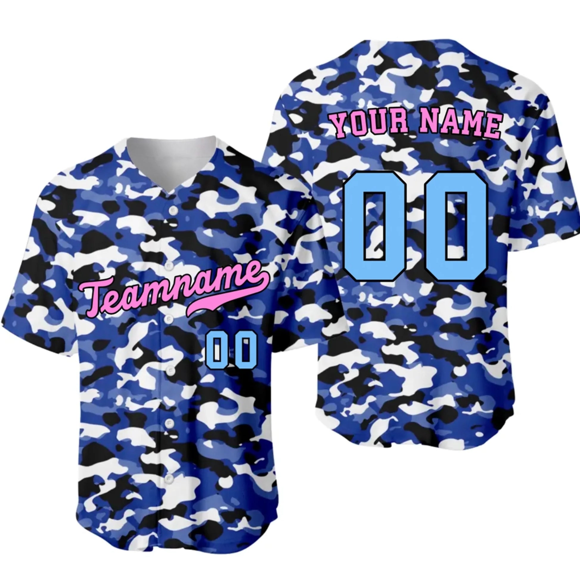 Custom Camo Baseball Jersey – Personalized Baseball Jersey with Team Name & Number