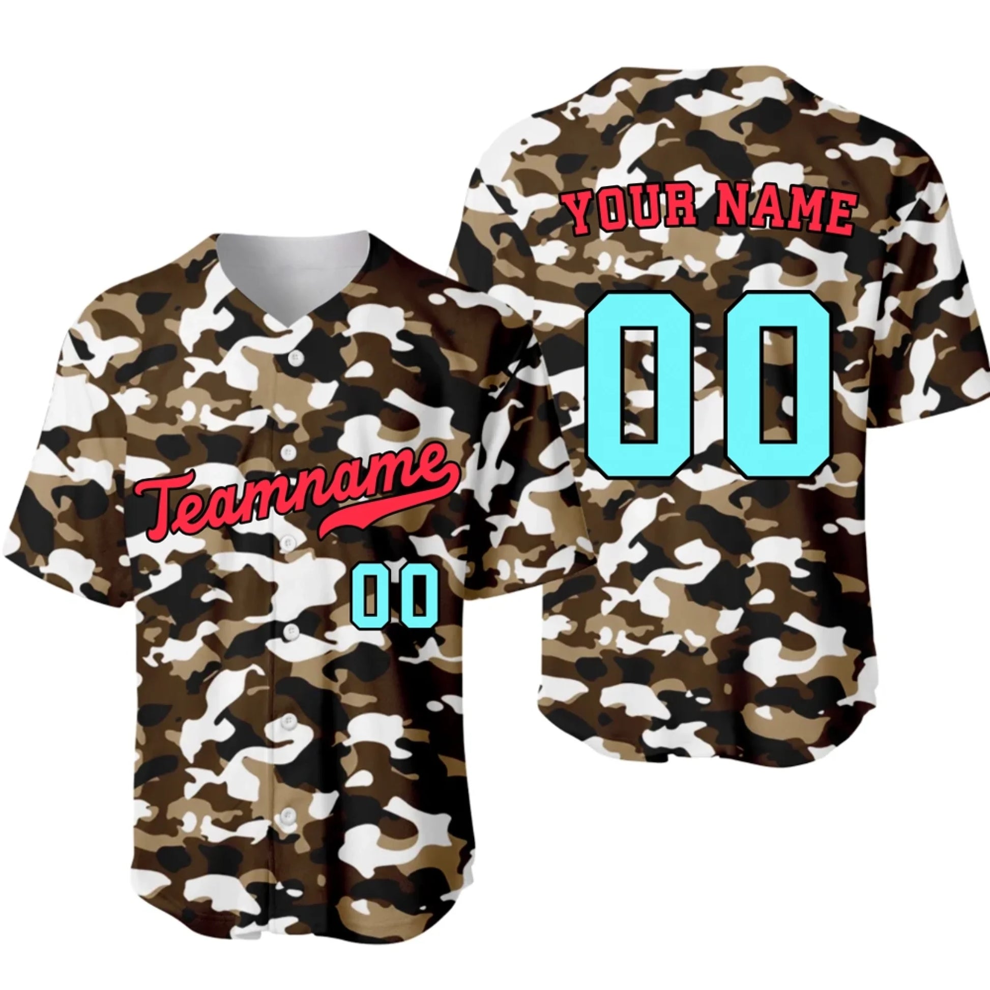 Custom Camo Baseball Jersey – Personalized Baseball Jersey with Team Name & Number-1
