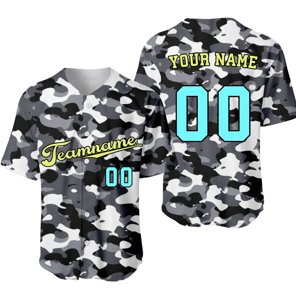 Custom Camo Baseball Jersey – Personalized Baseball Jersey with Team Name & Number