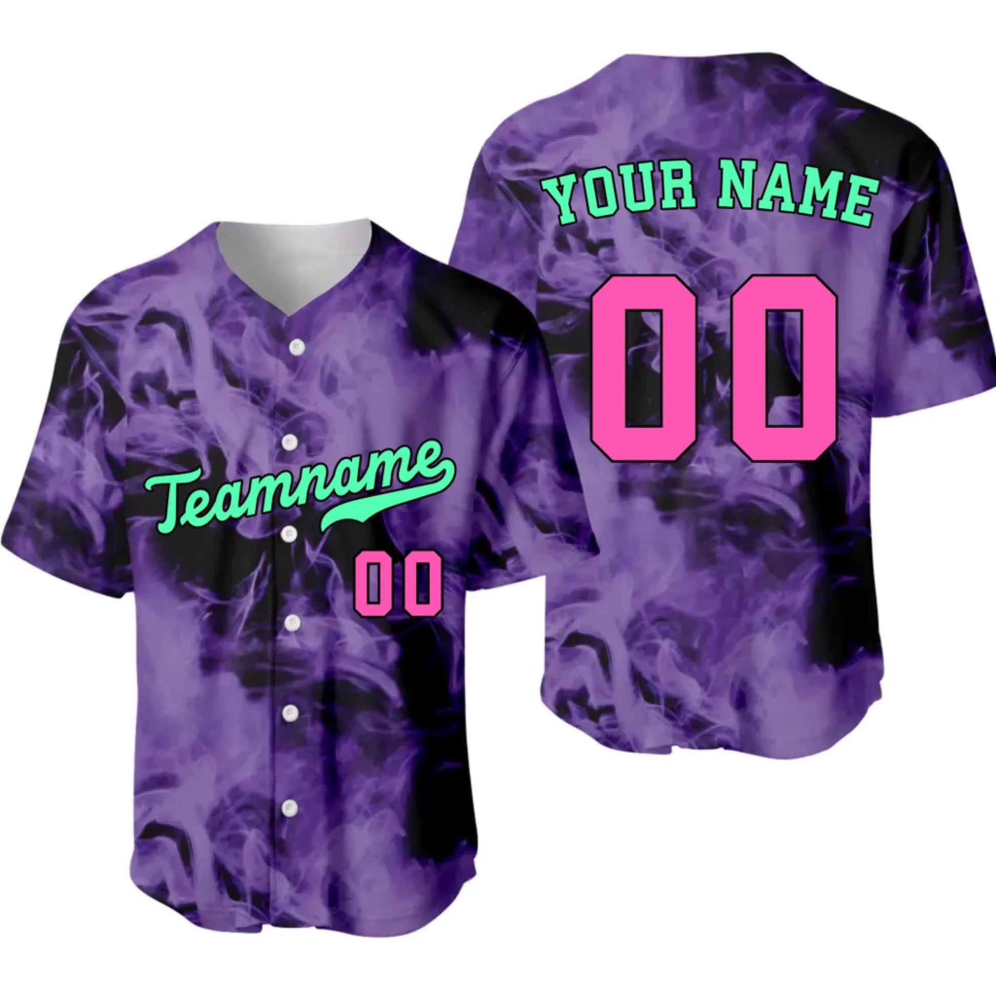 Custom Smoke Baseball Jersey – Personalized Baseball Jersey with Team Name & Number