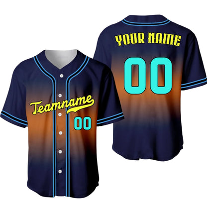 Custom Baseball Jersey – Personalized Gradient Baseball Jersey with Name & Number-3