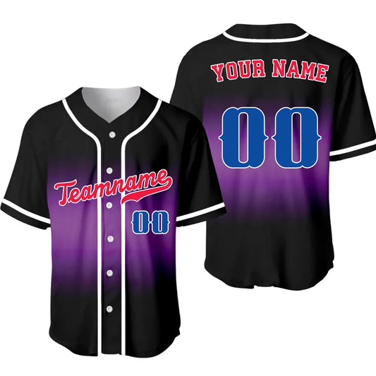 Custom Baseball Jersey – Personalized Gradient Baseball Jersey with Name & Number