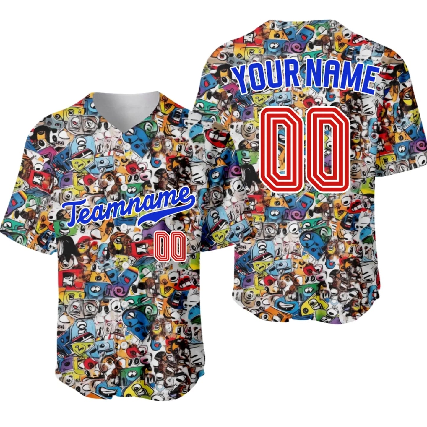 Custom Graffiti Baseball Jersey – Personalized Baseball Jersey with Team Name & Number