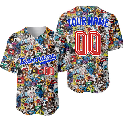 Custom Graffiti Baseball Jersey – Personalized Baseball Jersey with Team Name & Number