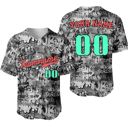 Custom Graffiti Baseball Jersey – Personalized Baseball Jersey with Team Name & Number-2
