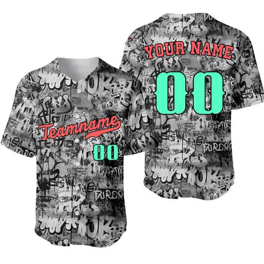 Custom Graffiti Baseball Jersey – Personalized Baseball Jersey with Team Name & Number