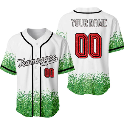 Custom Baseball Jersey – Personalized Glitter Printed  Baseball Jersey with Name & Number-2