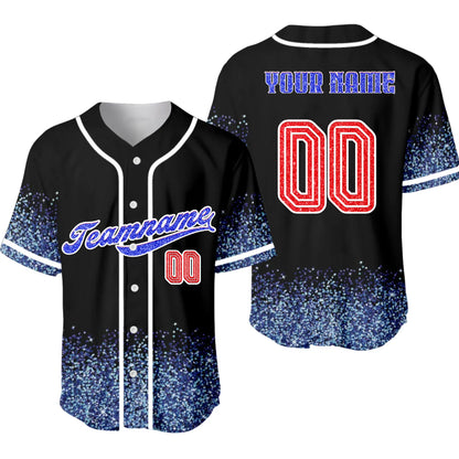 Custom Baseball Jersey – Personalized Glitter Printed  Baseball Jersey with Name & Number