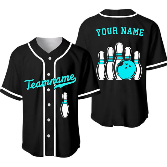 Personalized Bowling Team Baseball Jersey – Custom Name & Team Bowling Jersey