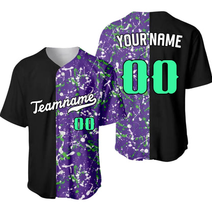 Personalized Paint Splatter Baseball Jersey – Custom Baseball Jersey with Your Name & Number-4