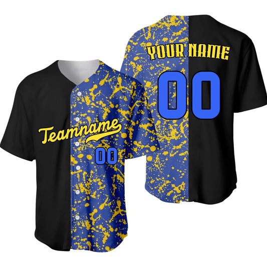 Personalized Paint Splatter Baseball Jersey – Custom Baseball Jersey with Your Name & Number