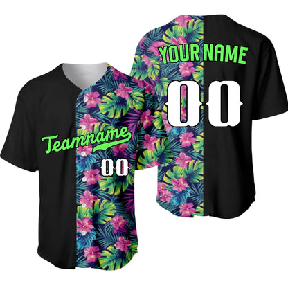 Personalized Tropical Baseball Jersey – Custom Baseball Jersey with Your Name & Number-4