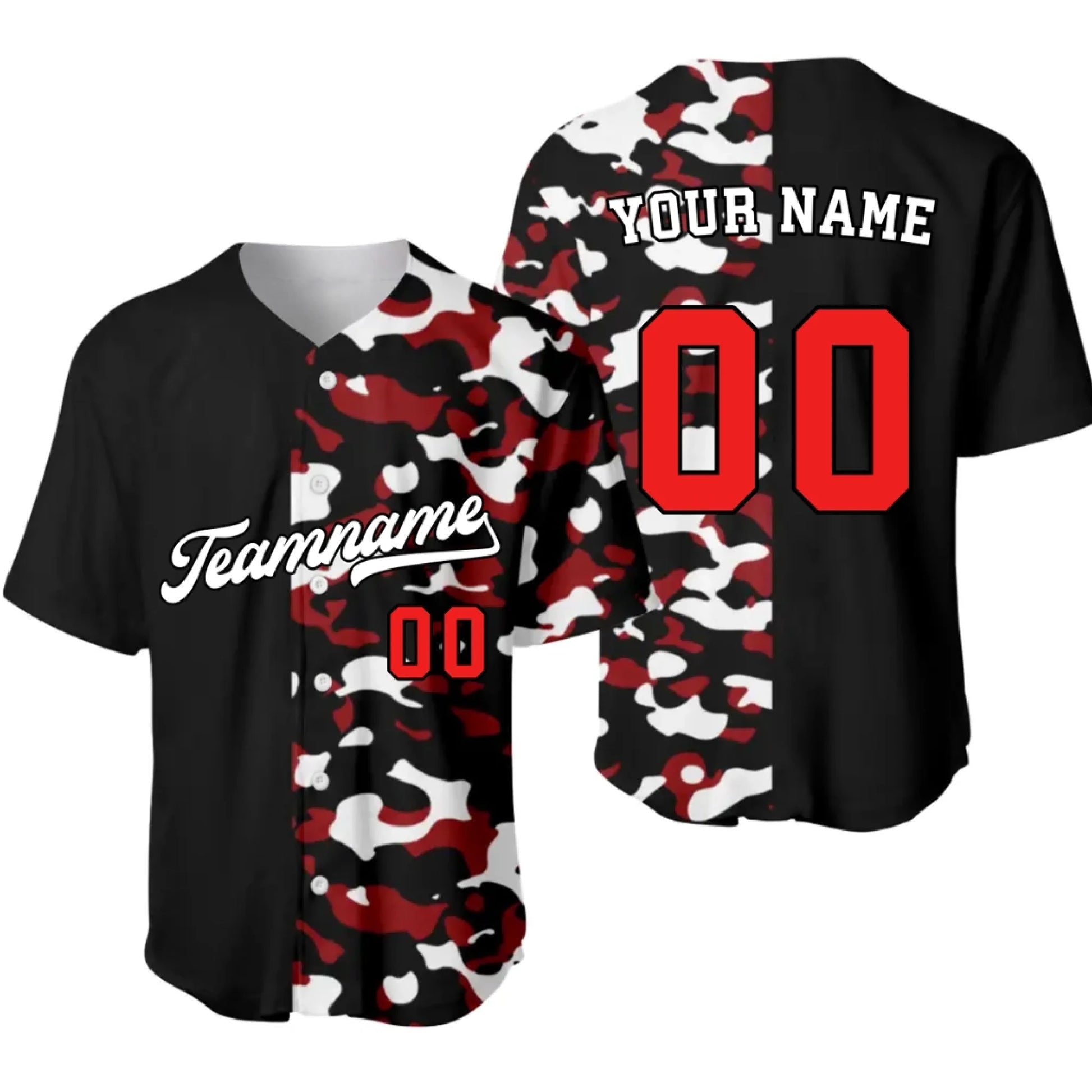 Personalized Camo Baseball Jersey – Custom Baseball Jersey with Your Name & Number-5